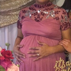 Embellished maternity dress